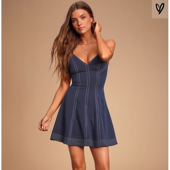 Lulus Dresses & Skirts - New! Lulus navy blue skater dress